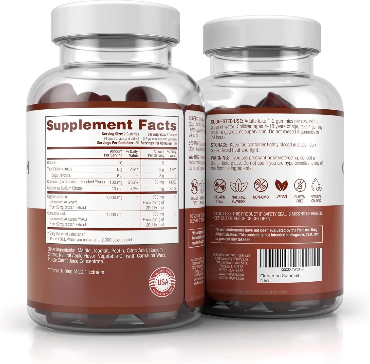 Sugar-Free Ceylon Cinnamon Gummies (2,000mg/Serving) - Image 5