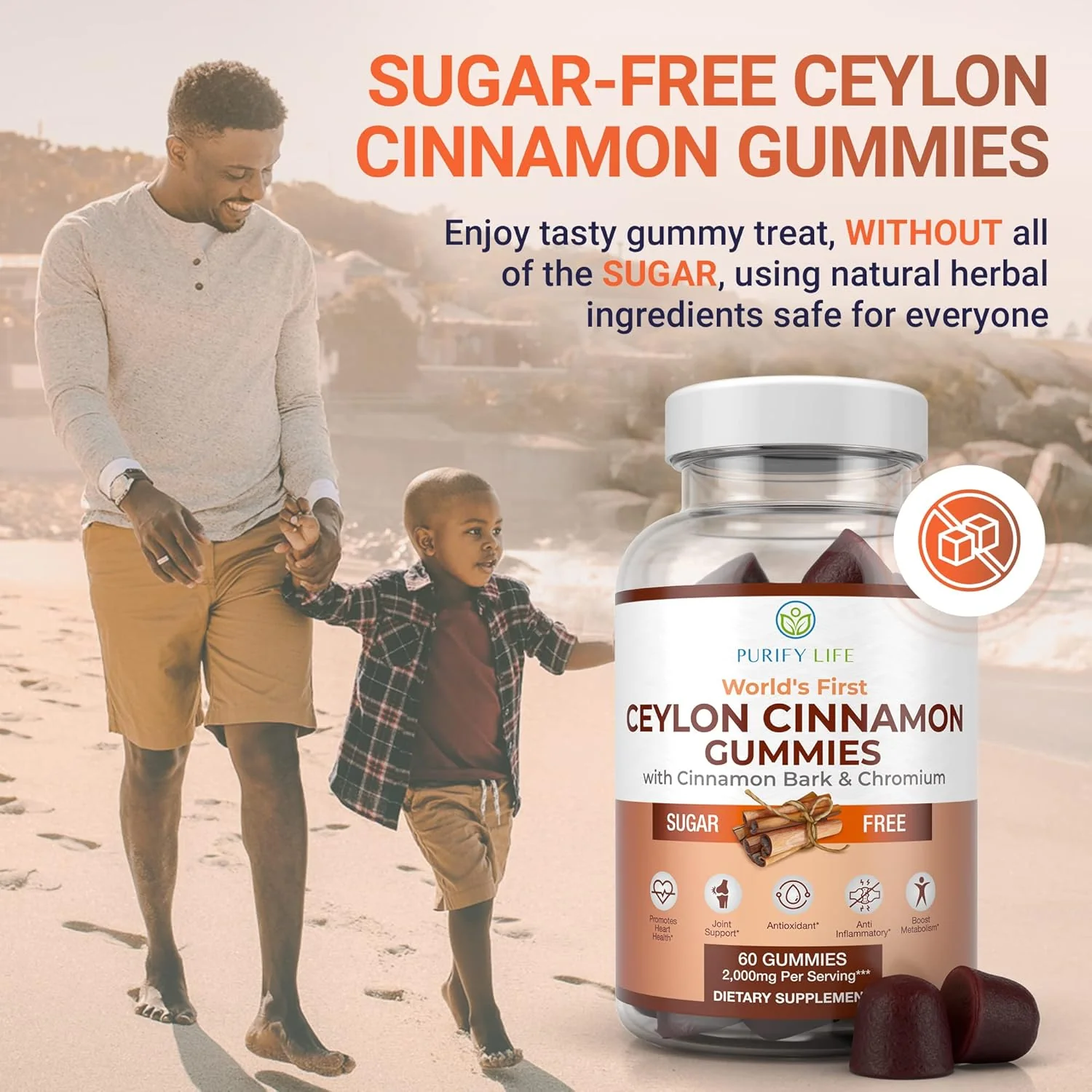 Sugar-Free Ceylon Cinnamon Gummies (2,000mg/Serving) - Image 7