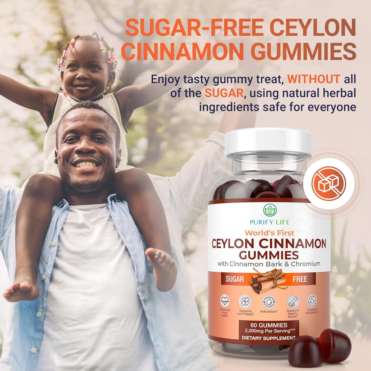 Sugar-Free Ceylon Cinnamon Gummies (2,000mg/Serving) - Image 8