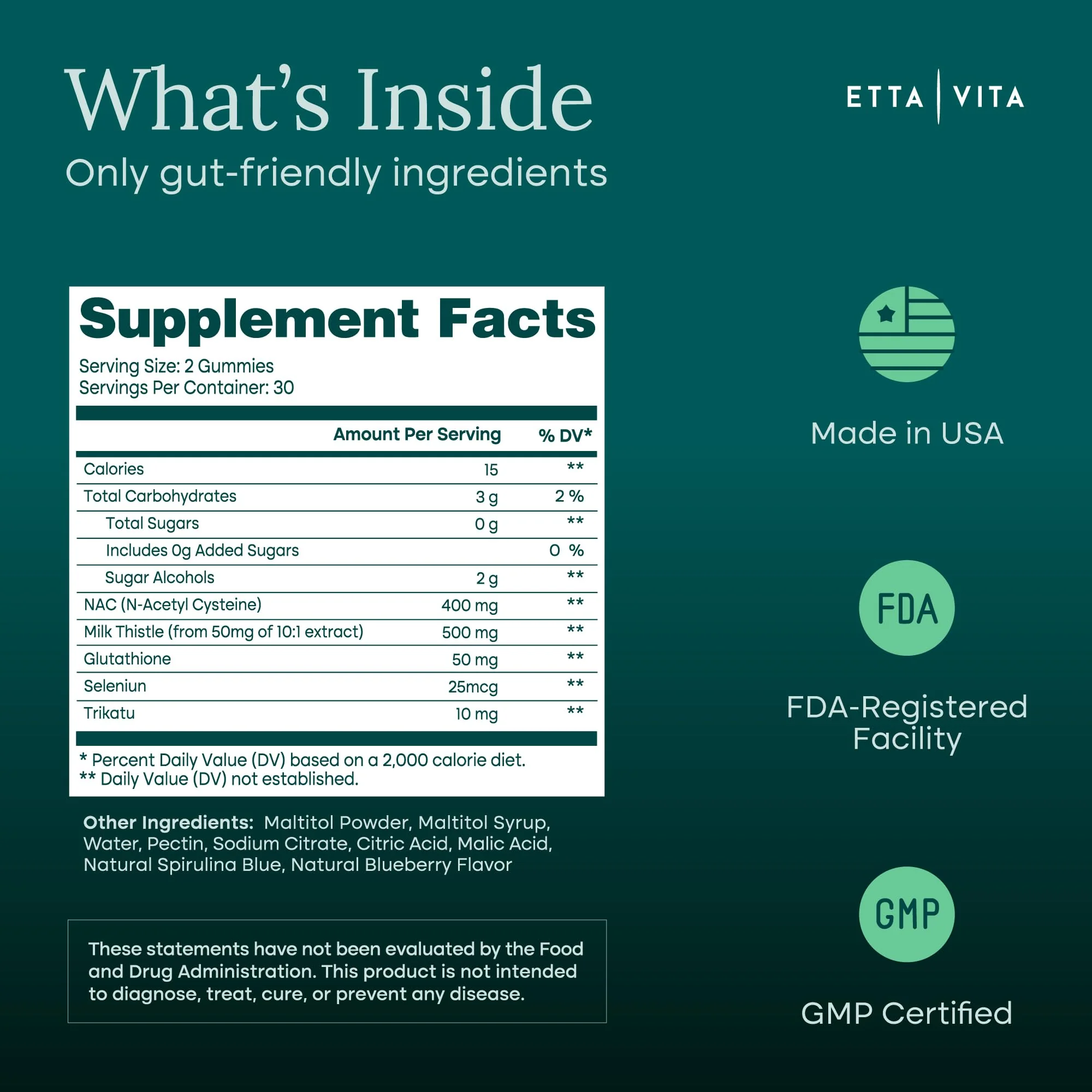 Sugar-Free NAC Gummies, N-Acetyl Cysteine Supplement with Milk Thistle, Glutathione, & Selenium - Image 9