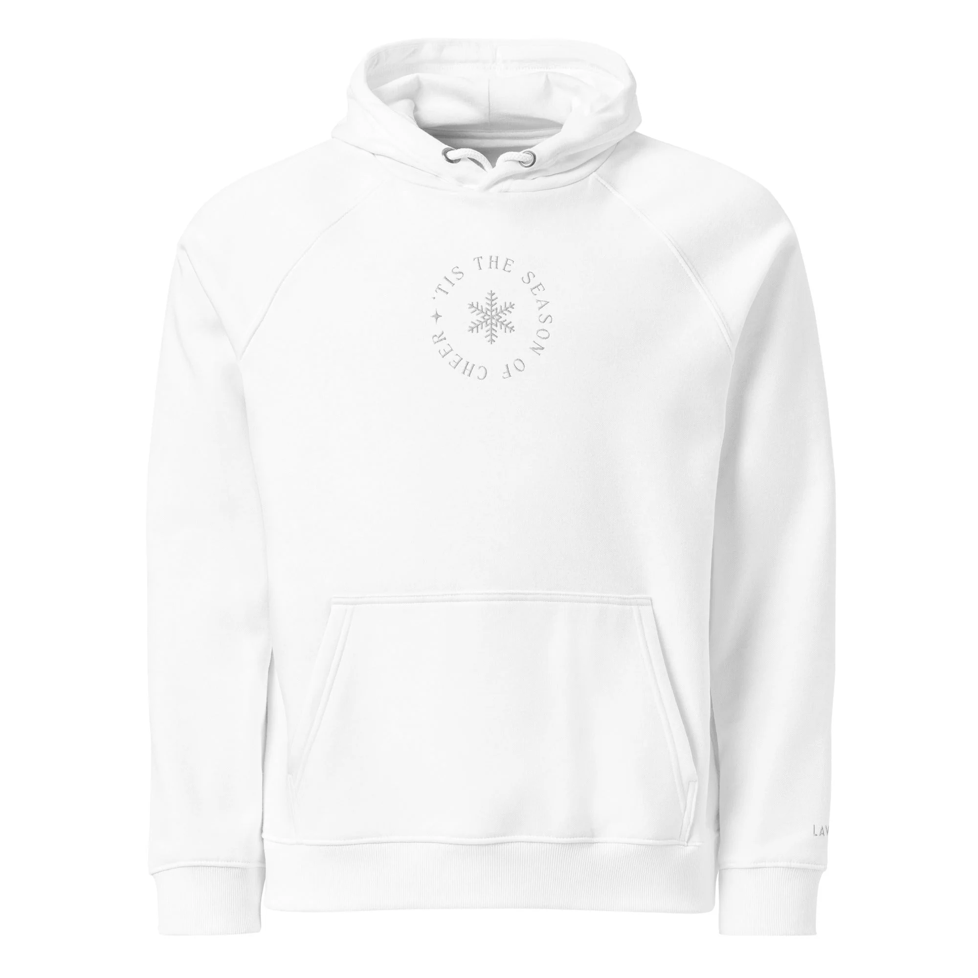 'Tis the Season Embroidered 100% Organic Cotton Hoodie - Image 2