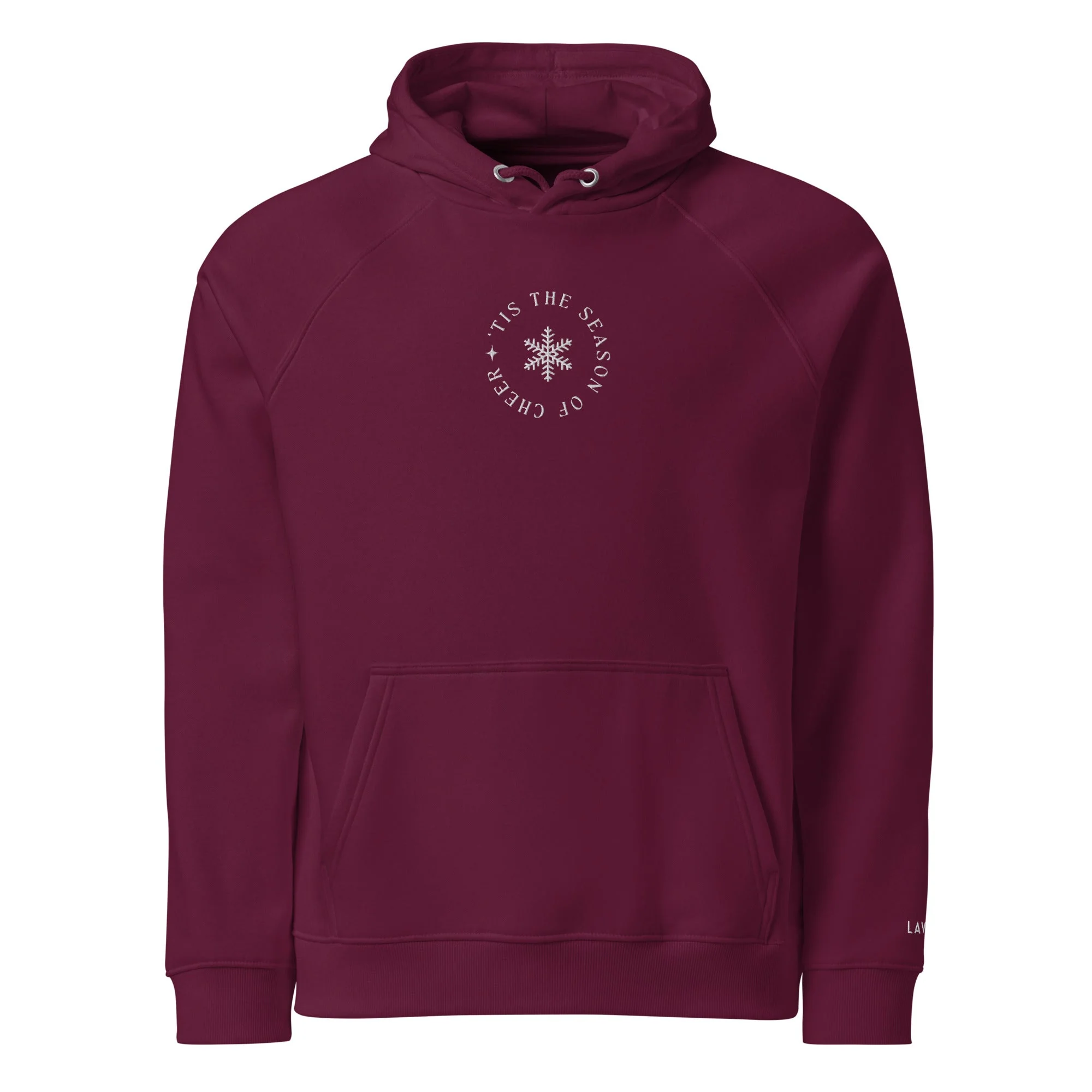 'Tis the Season Embroidered 100% Organic Cotton Hoodie - Image 6