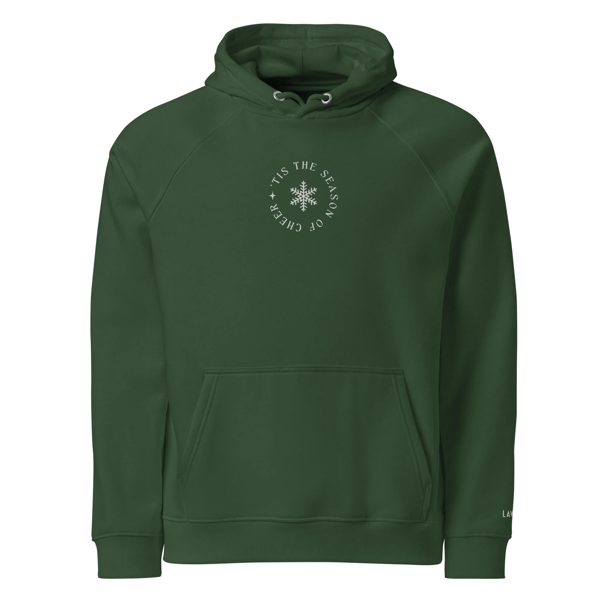 'Tis the Season Embroidered 100% Organic Cotton Hoodie - Image 8