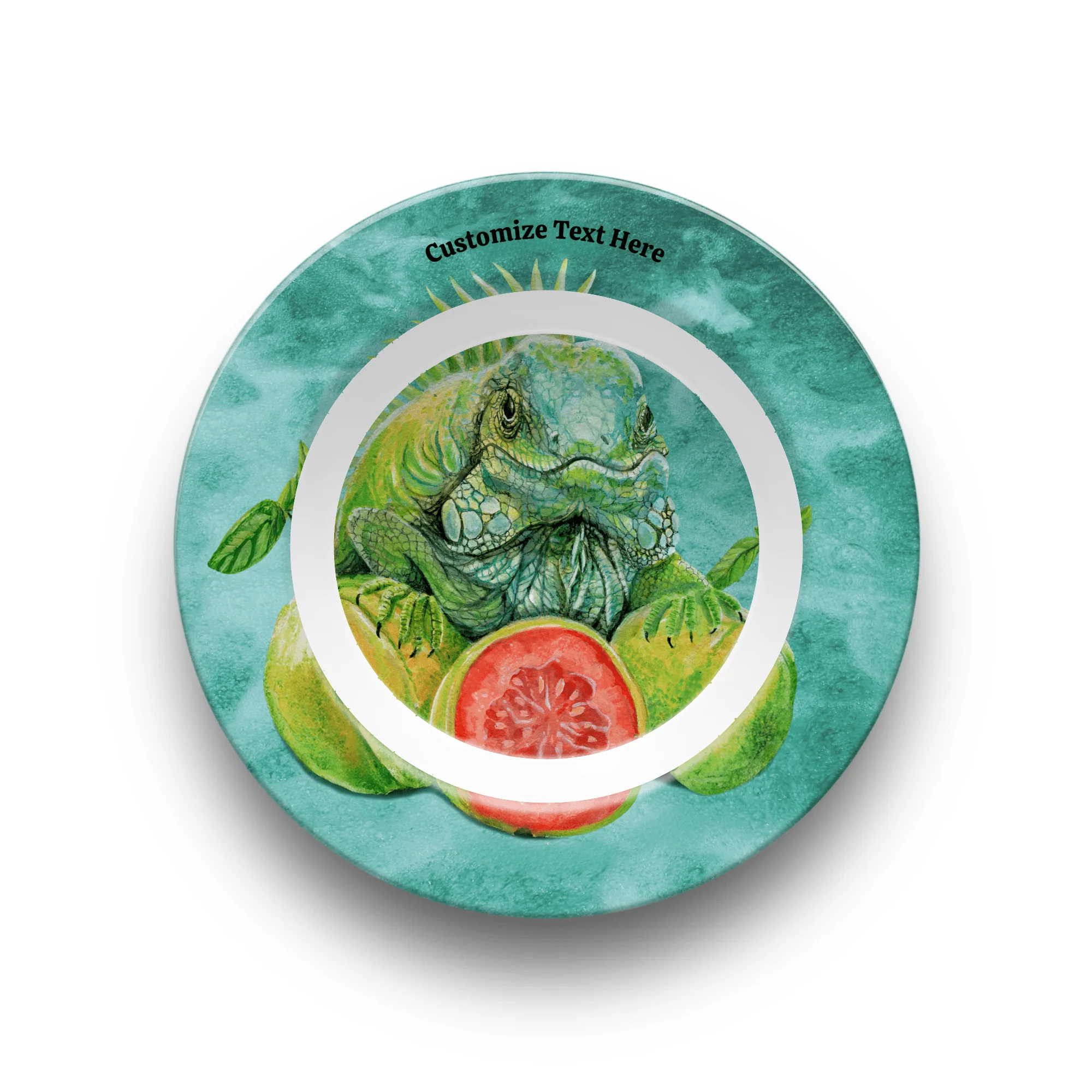 Tropical Iguana Plate & Bowl - Image 6