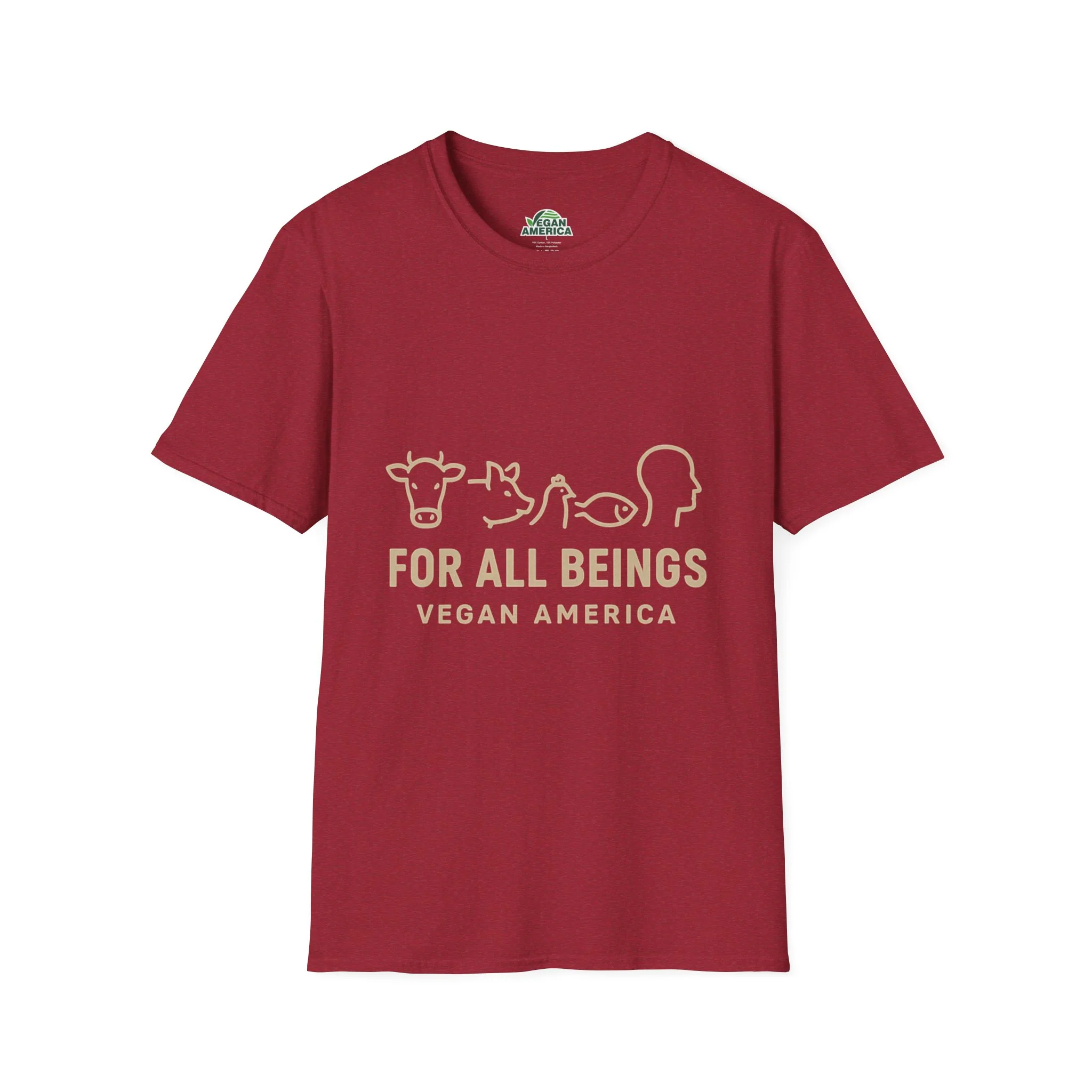 Unisex Vegan America T-Shirt, Eco-Friendly Apparel, Plant-Based Lifestyle Shirt, Perfect Gift for Vegans, Animal Rights Awareness Wear - Image 15
