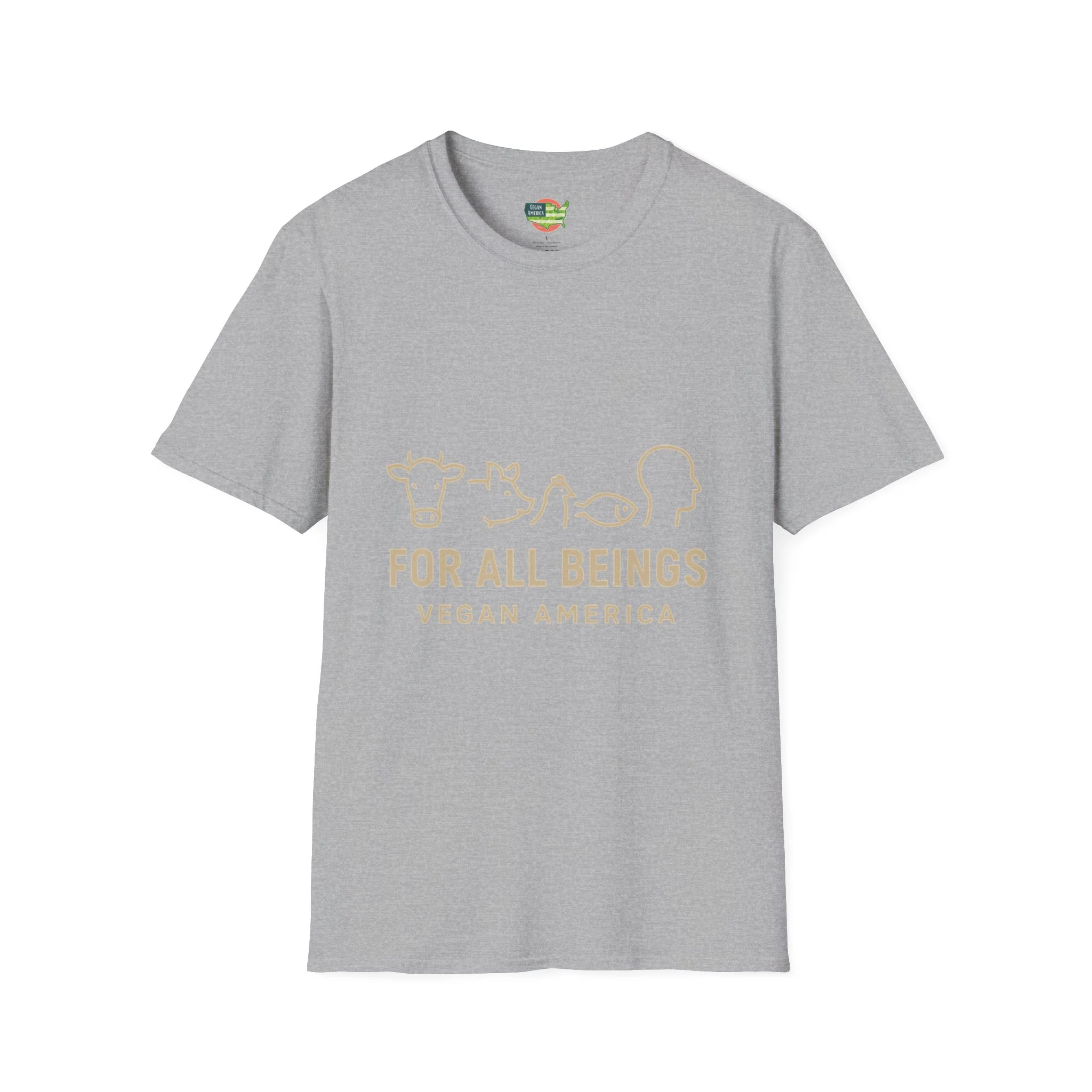 Unisex Vegan America T-Shirt, Eco-Friendly Apparel, Plant-Based Lifestyle Shirt, Perfect Gift for Vegans, Animal Rights Awareness Wear - Image 4