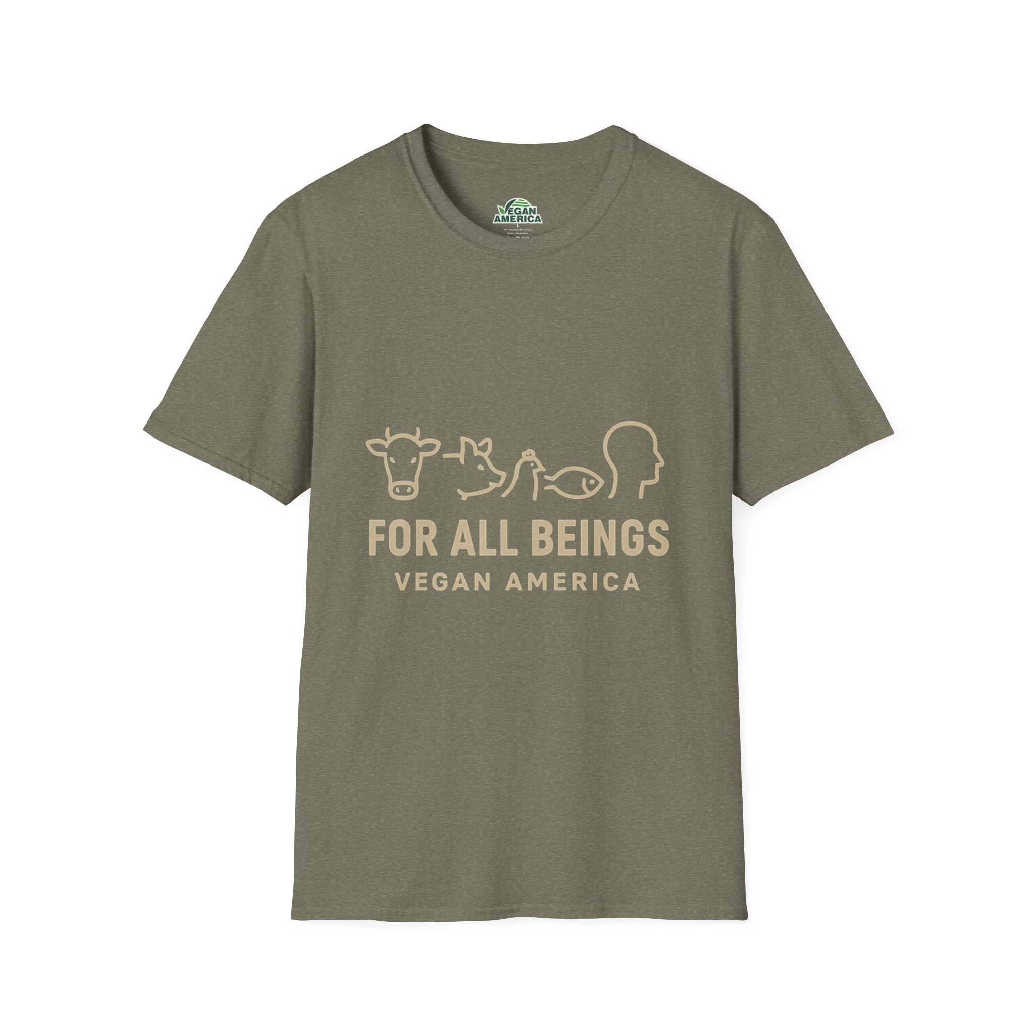 Unisex Vegan America T-Shirt, Eco-Friendly Apparel, Plant-Based Lifestyle Shirt, Perfect Gift for Vegans, Animal Rights Awareness Wear - Image 5