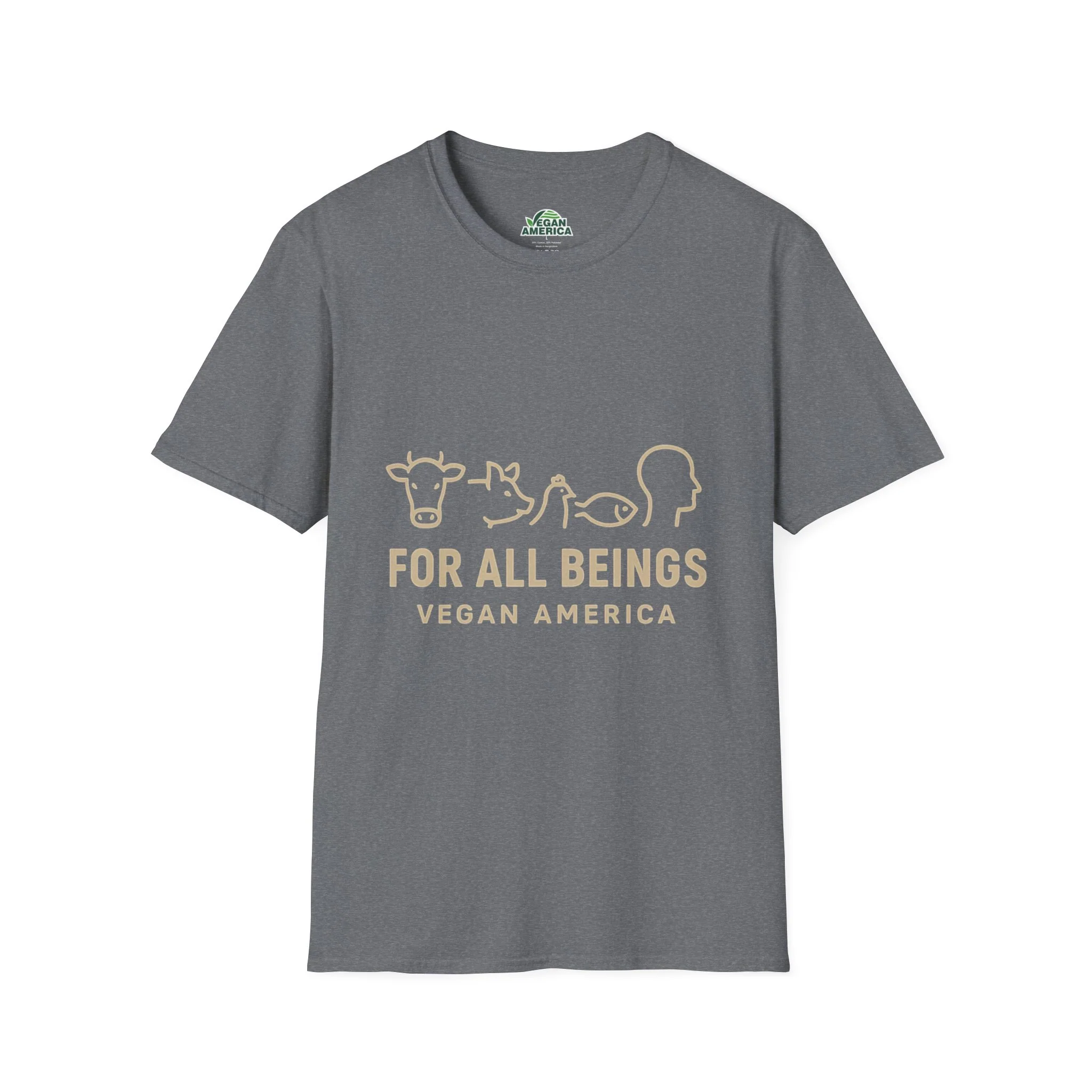 Unisex Vegan America T-Shirt, Eco-Friendly Apparel, Plant-Based Lifestyle Shirt, Perfect Gift for Vegans, Animal Rights Awareness Wear - Image 6