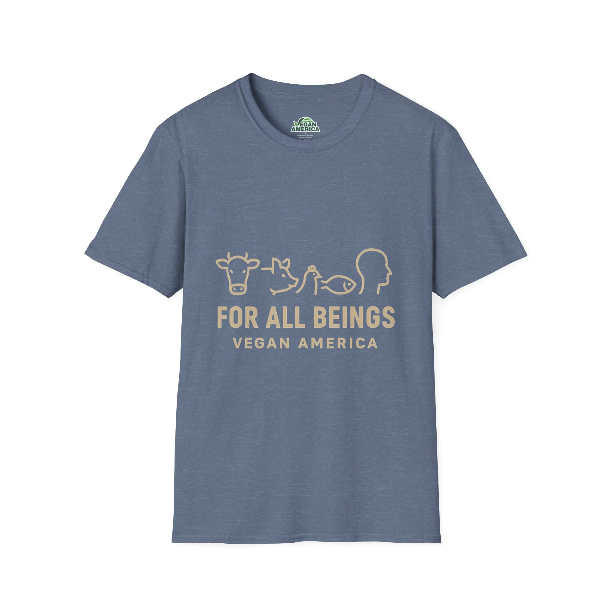Unisex Vegan America T-Shirt, Eco-Friendly Apparel, Plant-Based Lifestyle Shirt, Perfect Gift for Vegans, Animal Rights Awareness Wear - Image 8