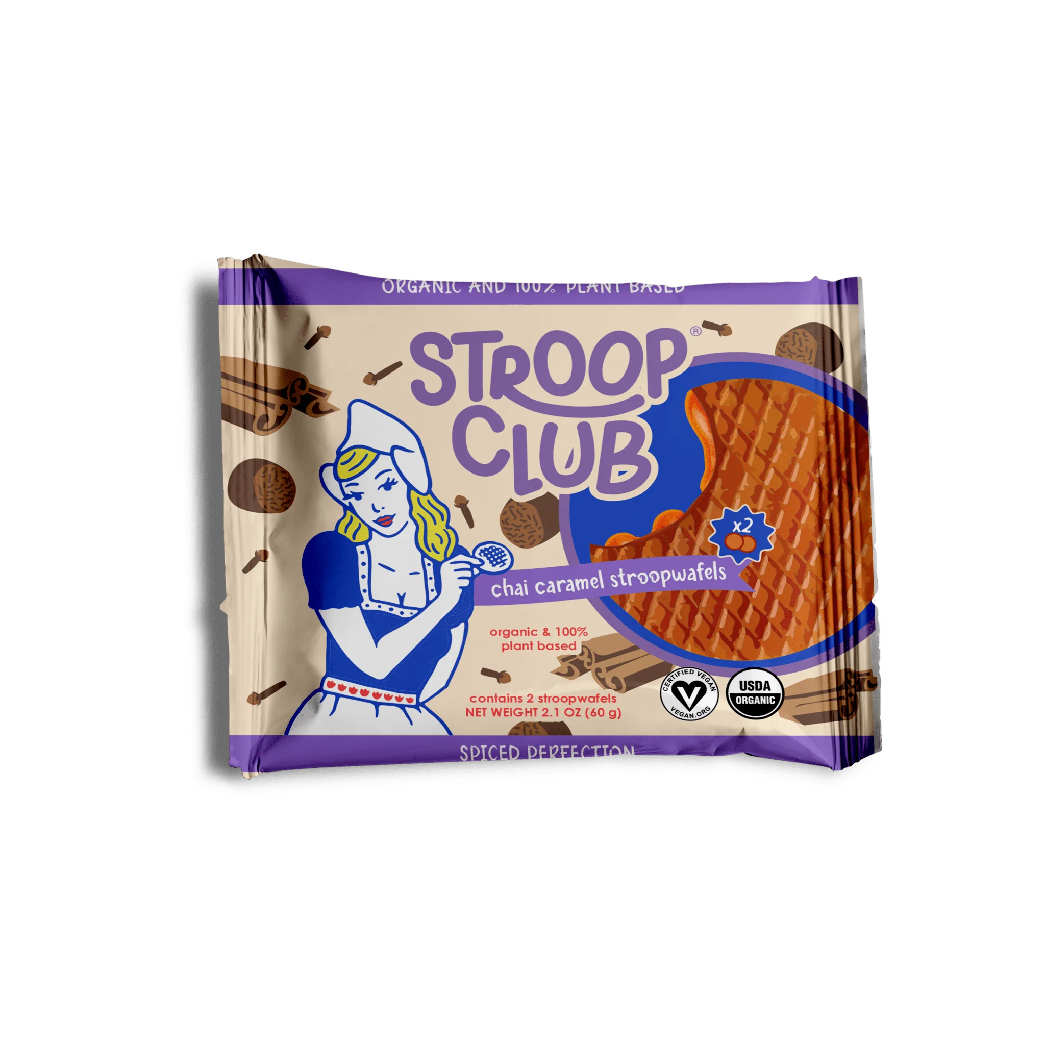 Variety Pack Caramel Plant Based and Organic Stroopwafels (box of 12x 2-pack - 24 total) - Image 4