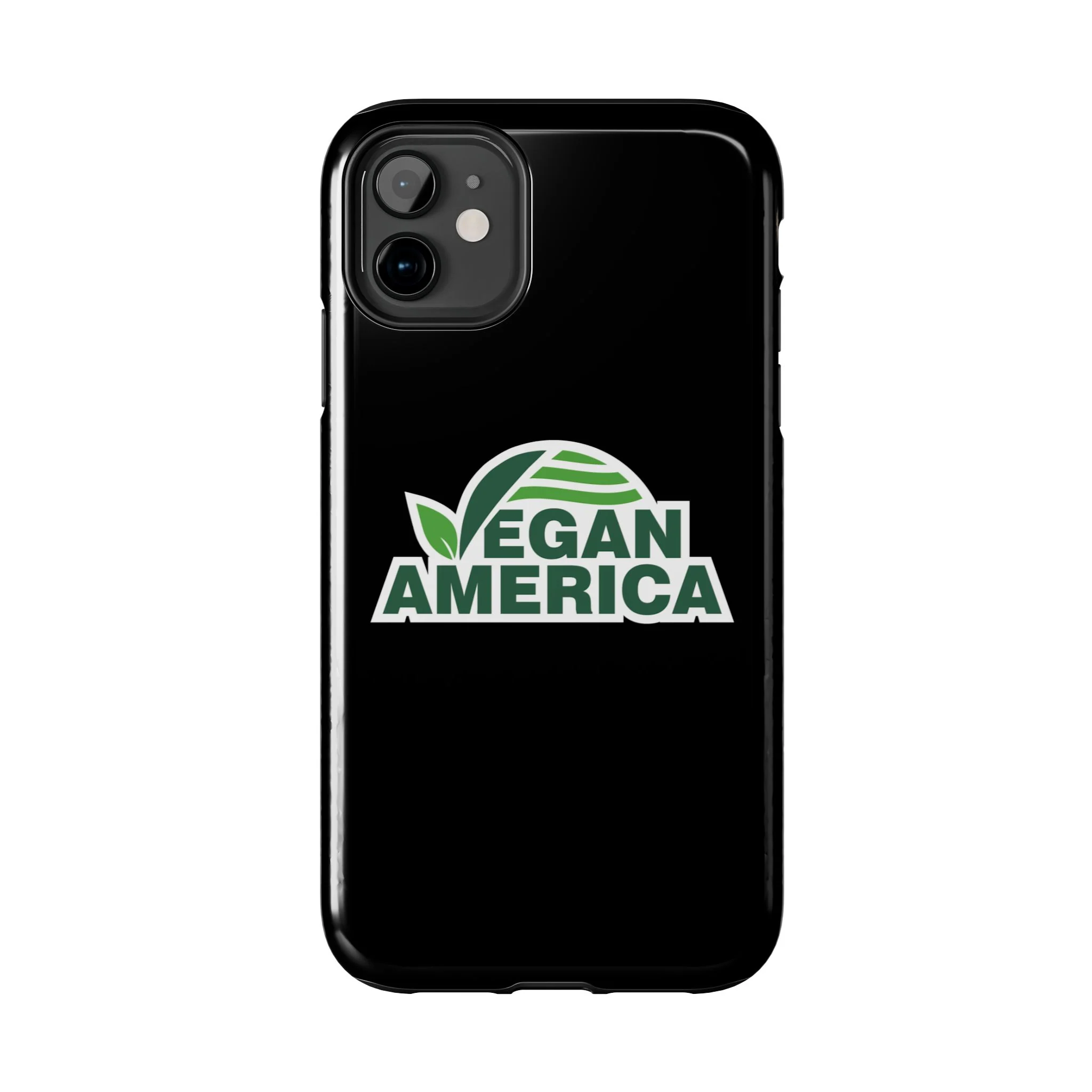 Vegan America Tough Phone Case — Green Leaf Vegan Pride Protective Cover - Image 33