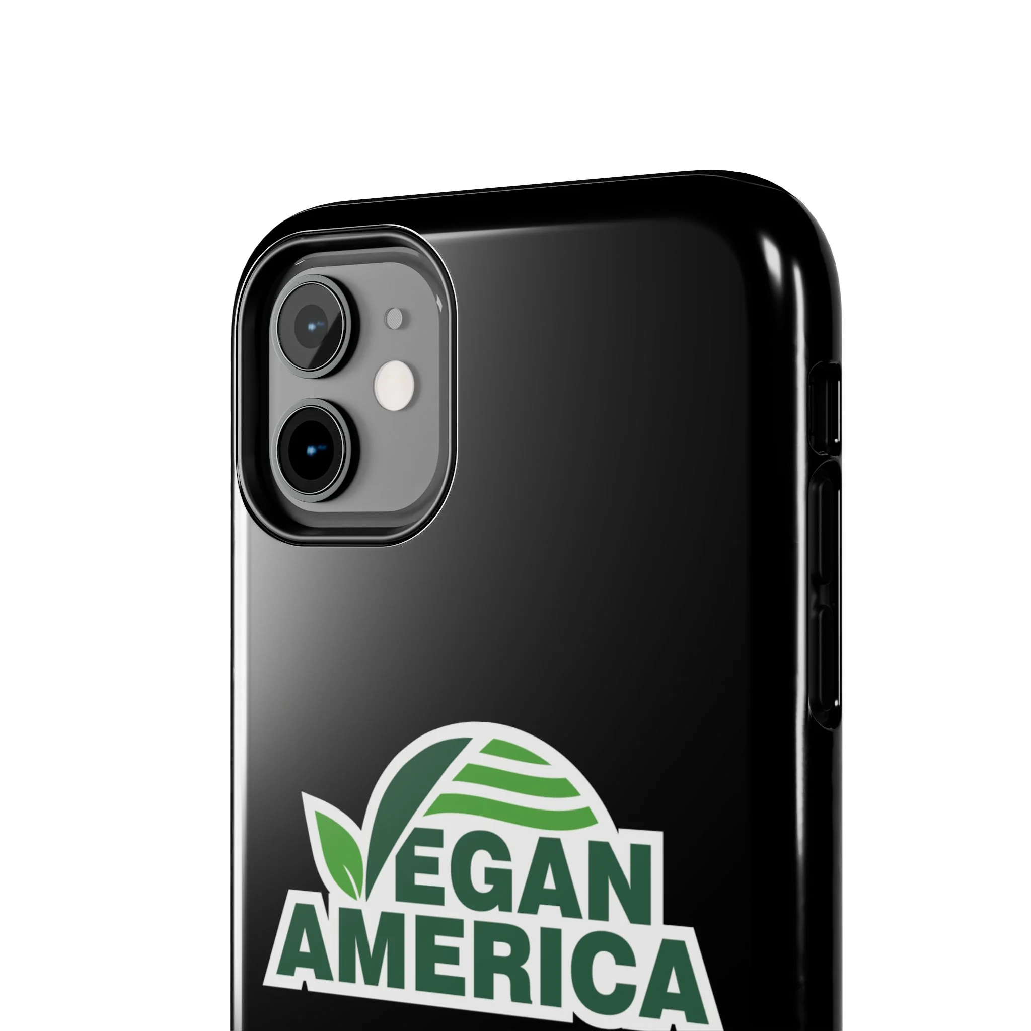 Vegan America Tough Phone Case — Green Leaf Vegan Pride Protective Cover - Image 35
