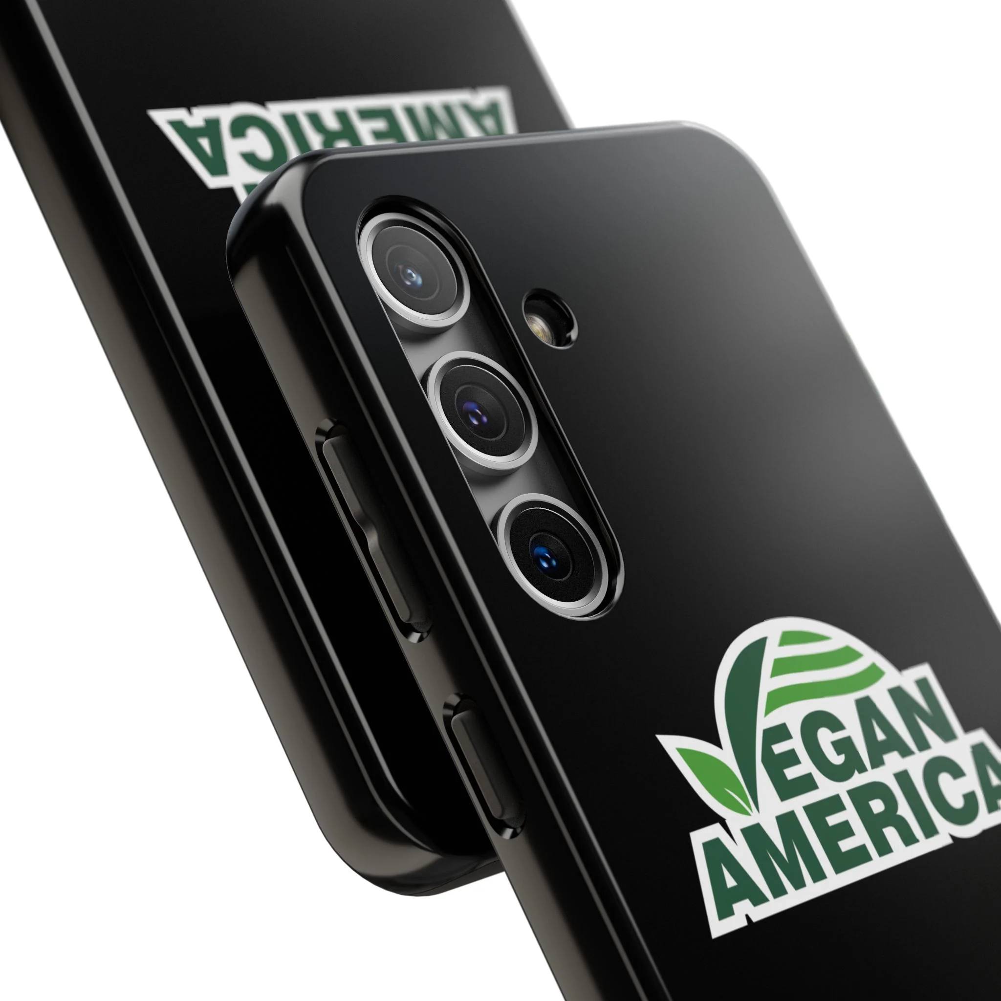 Vegan America Tough Phone Case — Green Leaf Vegan Pride Protective Cover - Image 82