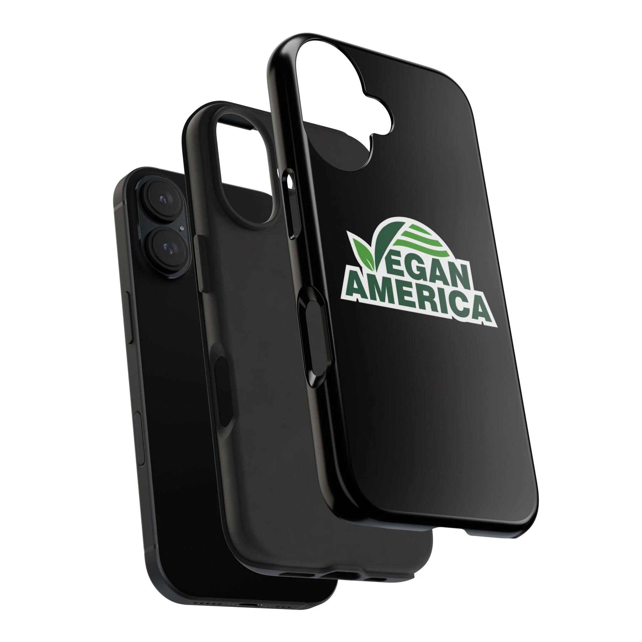 Vegan America Tough Phone Case — Green Leaf Vegan Pride Protective Cover - Image 99