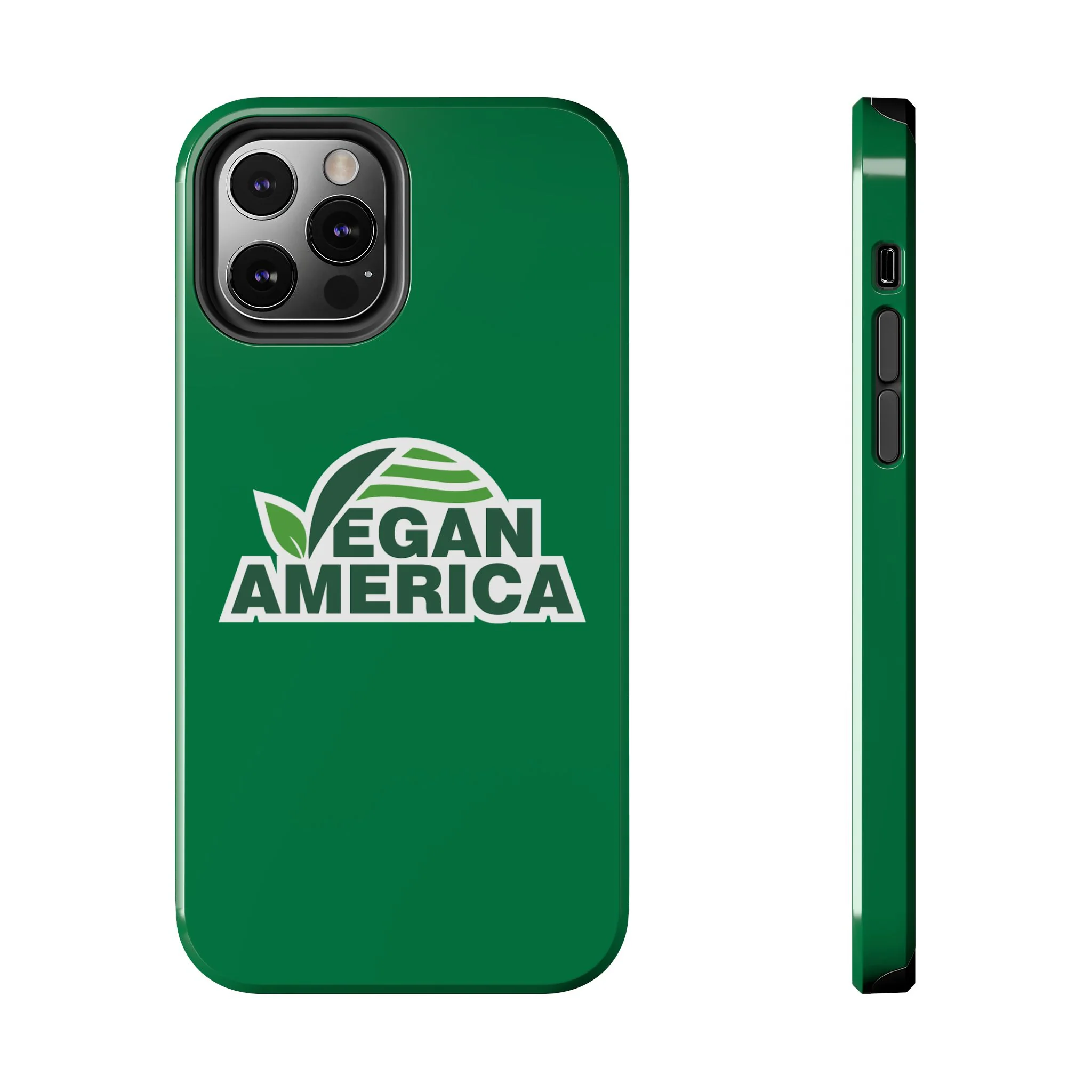 Vegan America Tough Phone Case — Green Protective Vegan Pride Cover - Image 6