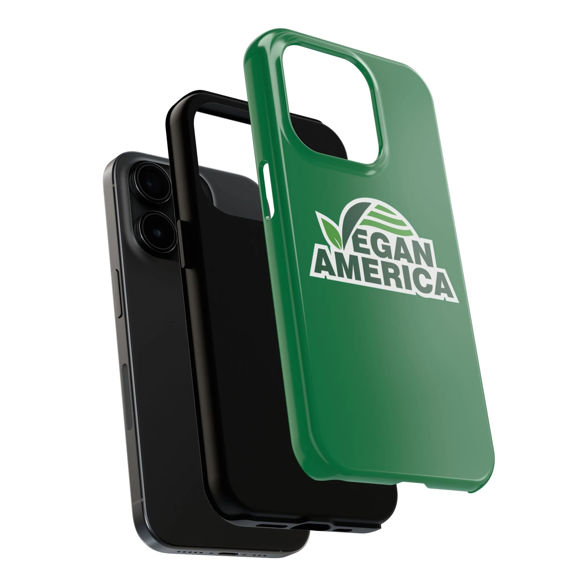 Vegan America Tough Phone Case — Green Protective Vegan Pride Cover - Image 75