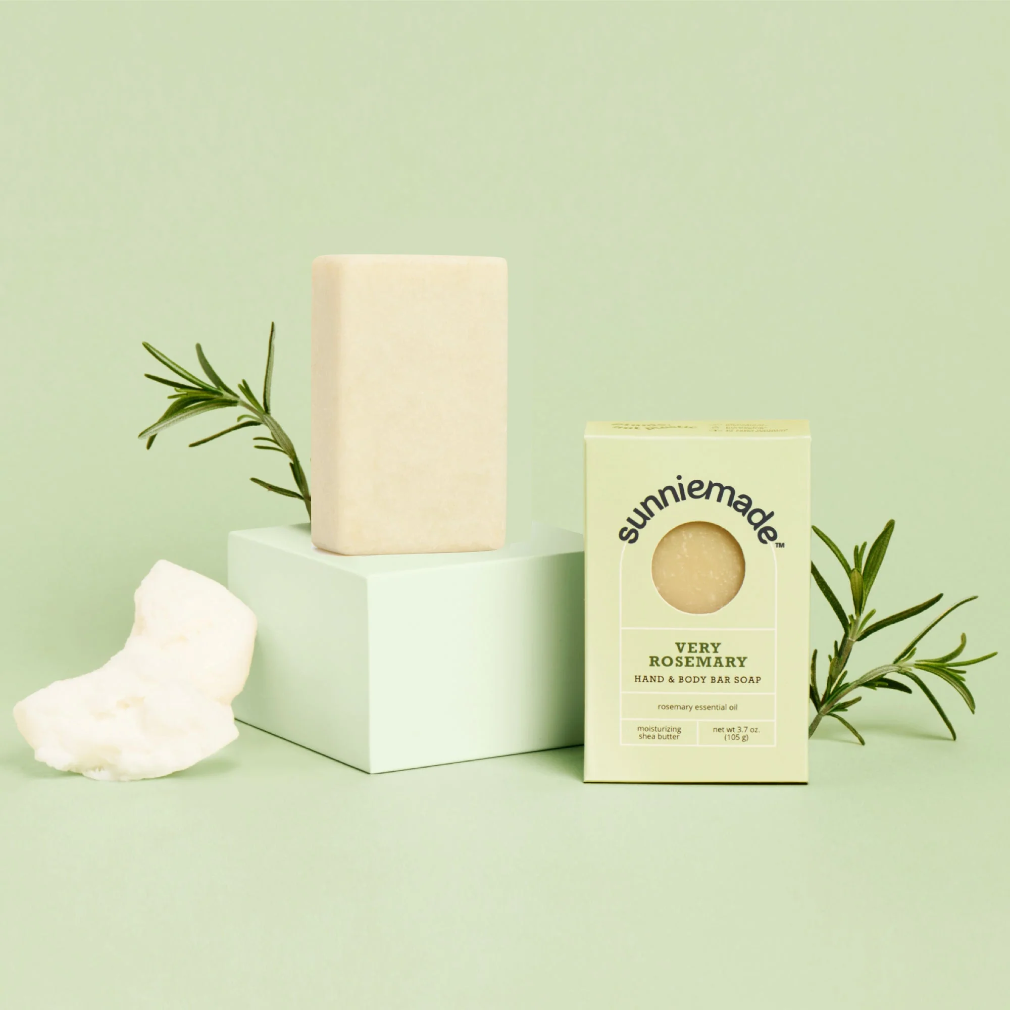 Very Rosemary Moisturizing Hand & Body Bar Soap - Image 2