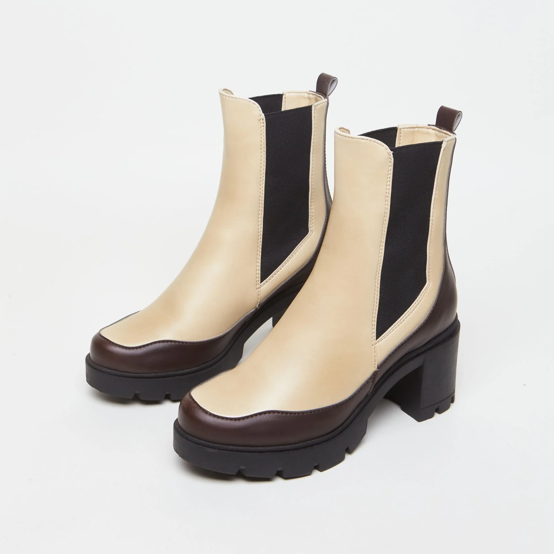 VICKY plant-based boots – duo choco & vanilla - Image 4