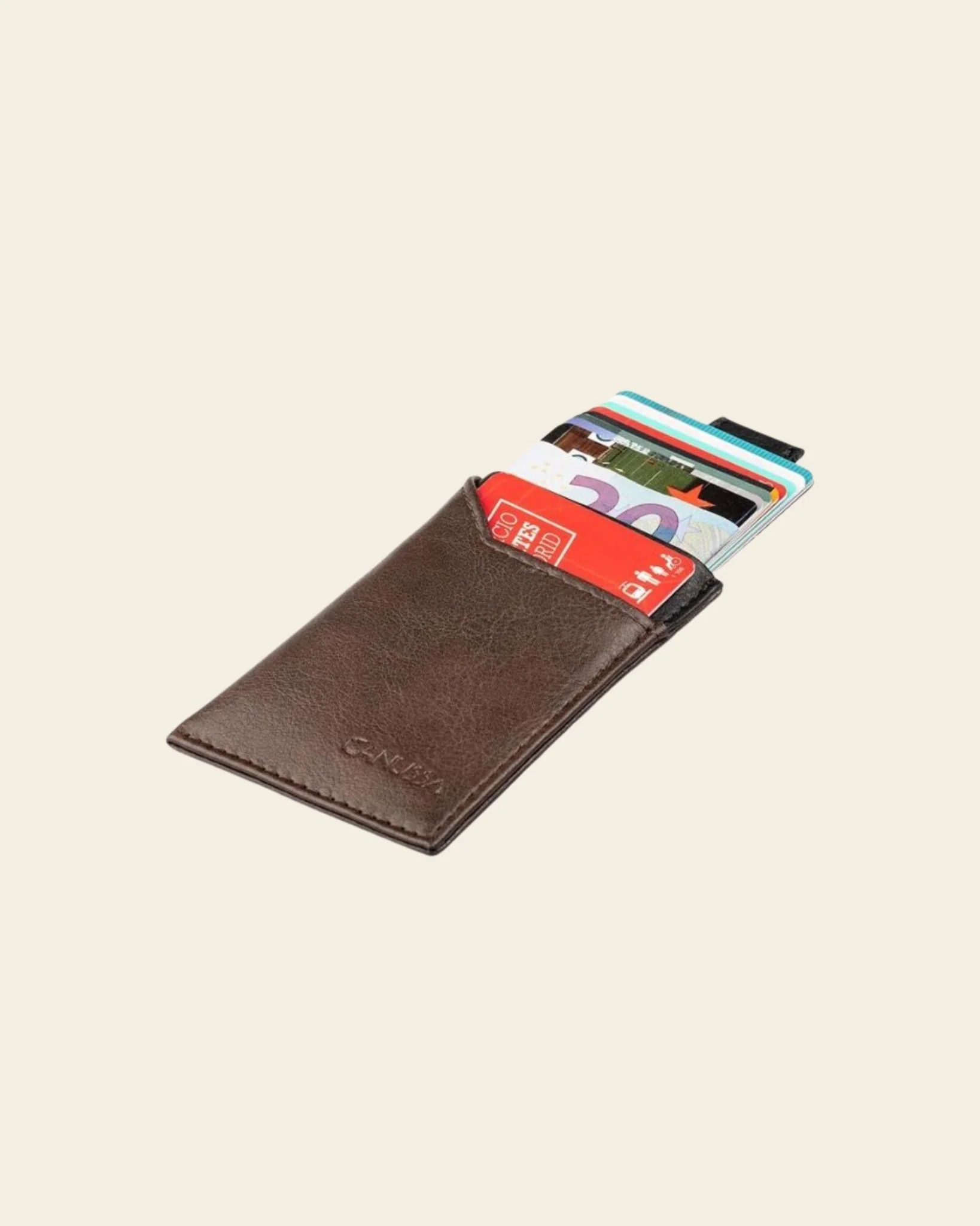 Waterproof slim card holder - Brown/Black - Image 2