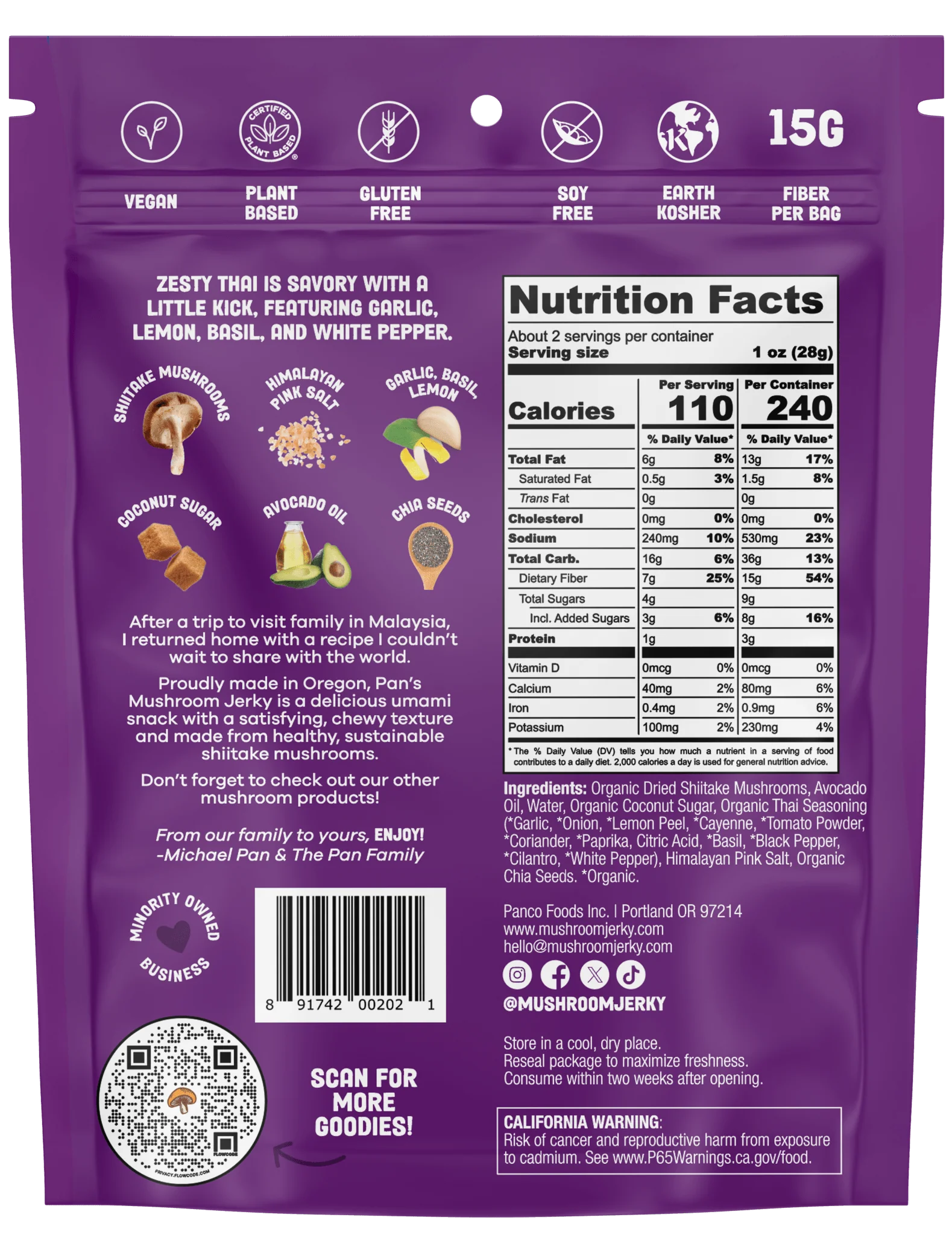 Zesty Thai Mushroom Jerky - Image 6